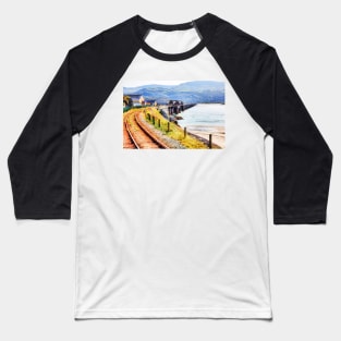 Barmouth Railway Line And Bridge Baseball T-Shirt